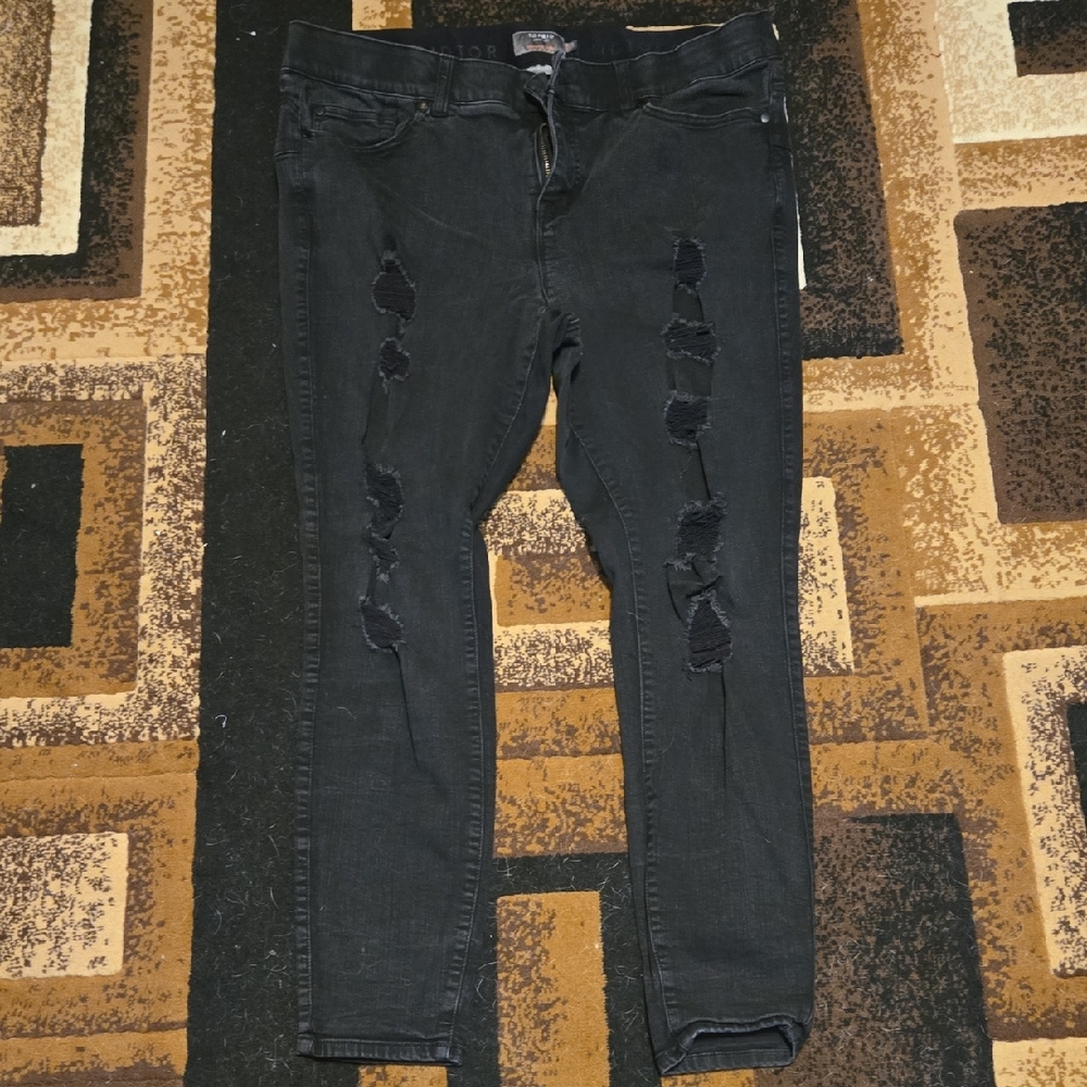 Torrid Black Distressed Skinny Jeans